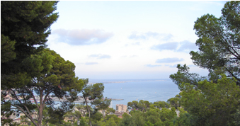 Palma Bay seen from a height near Bellver Castle